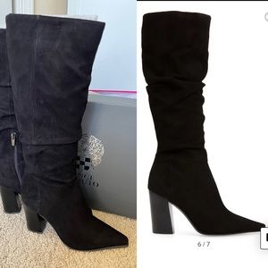 NWT: Black Suede Vince Camuto Derika Boots